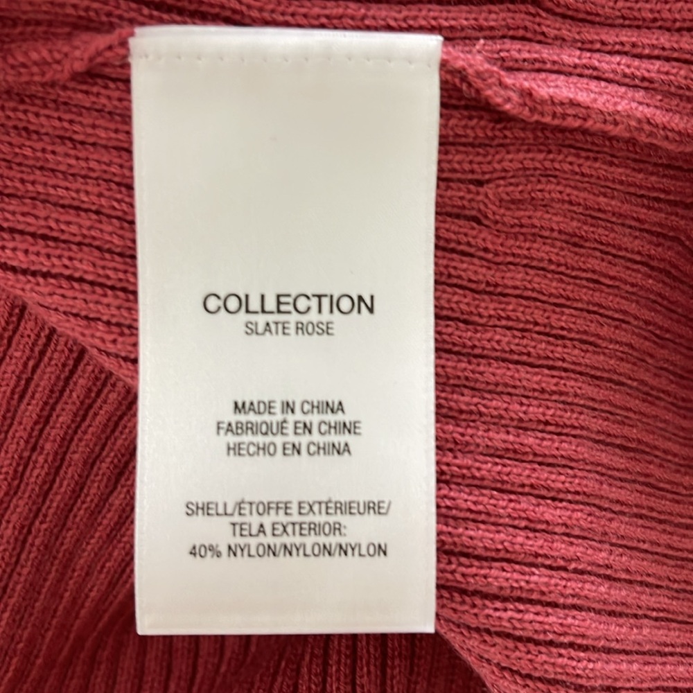 JOE'S JEANS Puff Sleeve Ribbed Long Sleeve Crewneck Sweater in Deep Pink NWOT - Picture 8 of 9